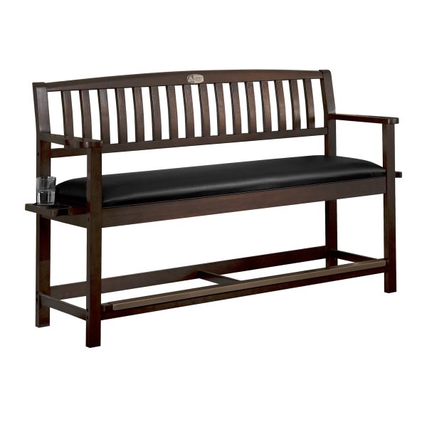 Classic Backed Storage Bench in Nutmeg finish