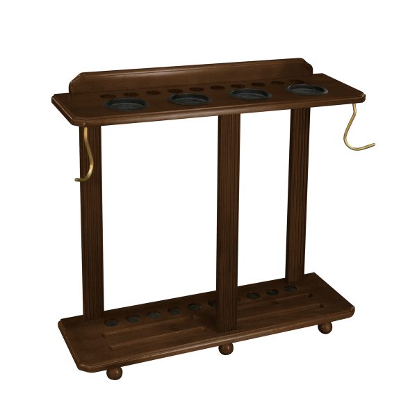 Heritage Floor Cue Rack in Nutmeg finish