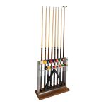 Aria Floor Cue Rack in Walnut finish