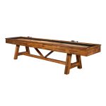 Emory 12 Ft Outdoor Indoor Shuffleboard in Natural Acacia